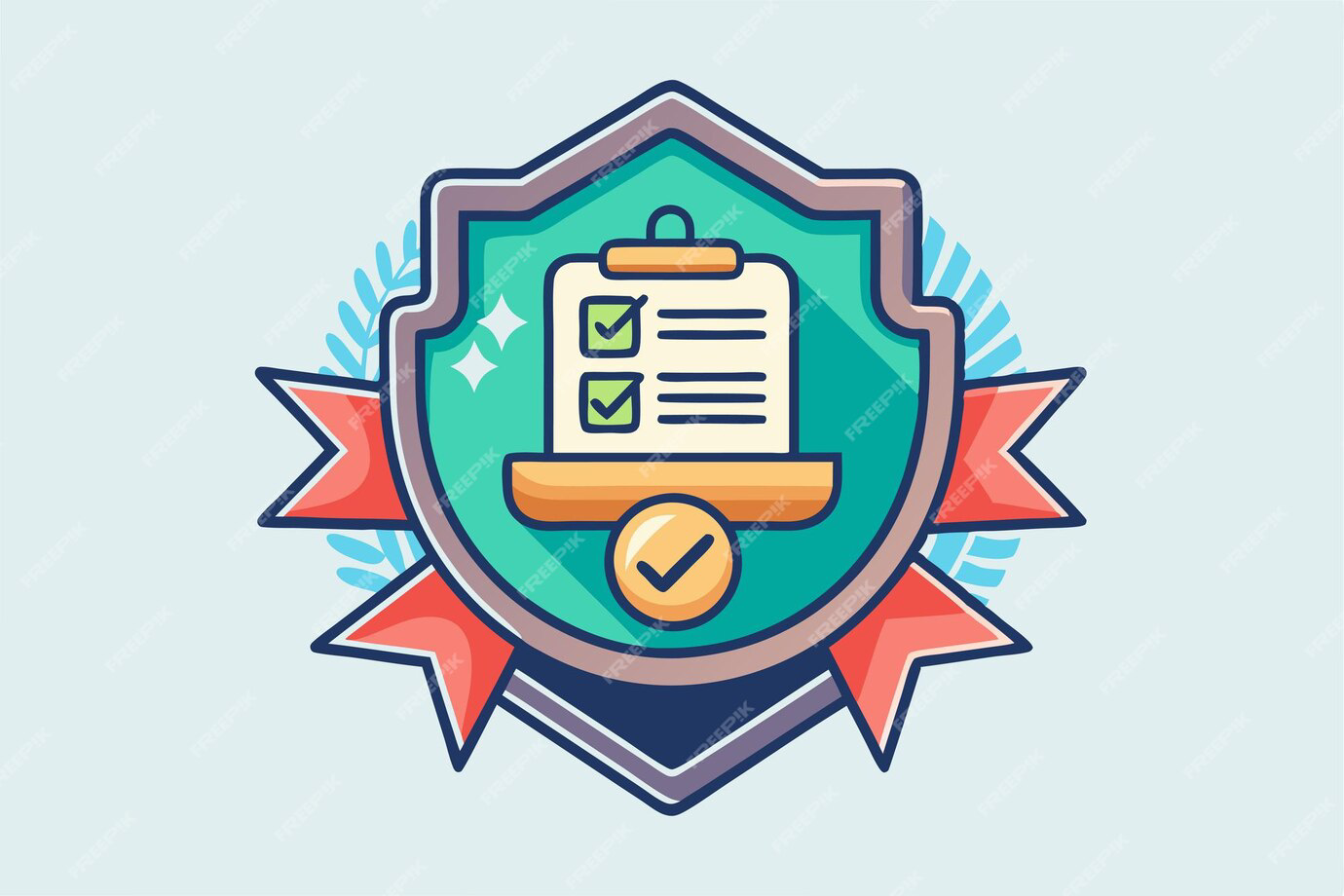 green-blue-badge-with-clipboard-that-says-checklis