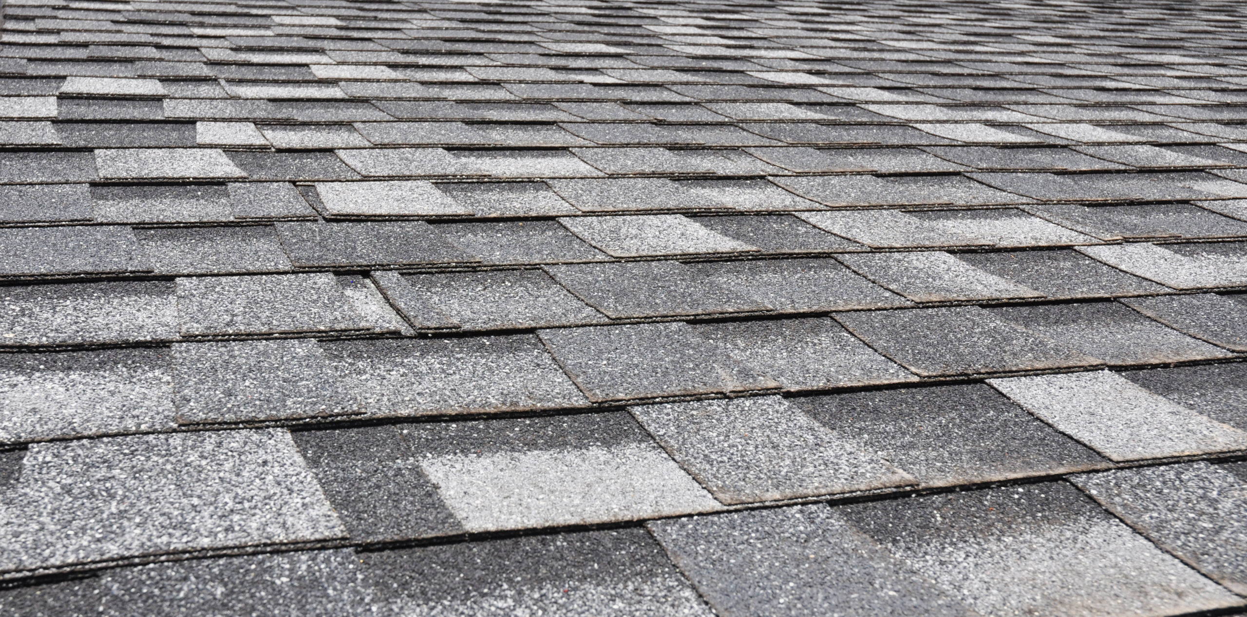 Asphalt Shingles Panoramic Photo. House rooftop asphalt roofing